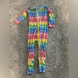 Bums and Roses Colorful Winter Kids One Piece Pajama